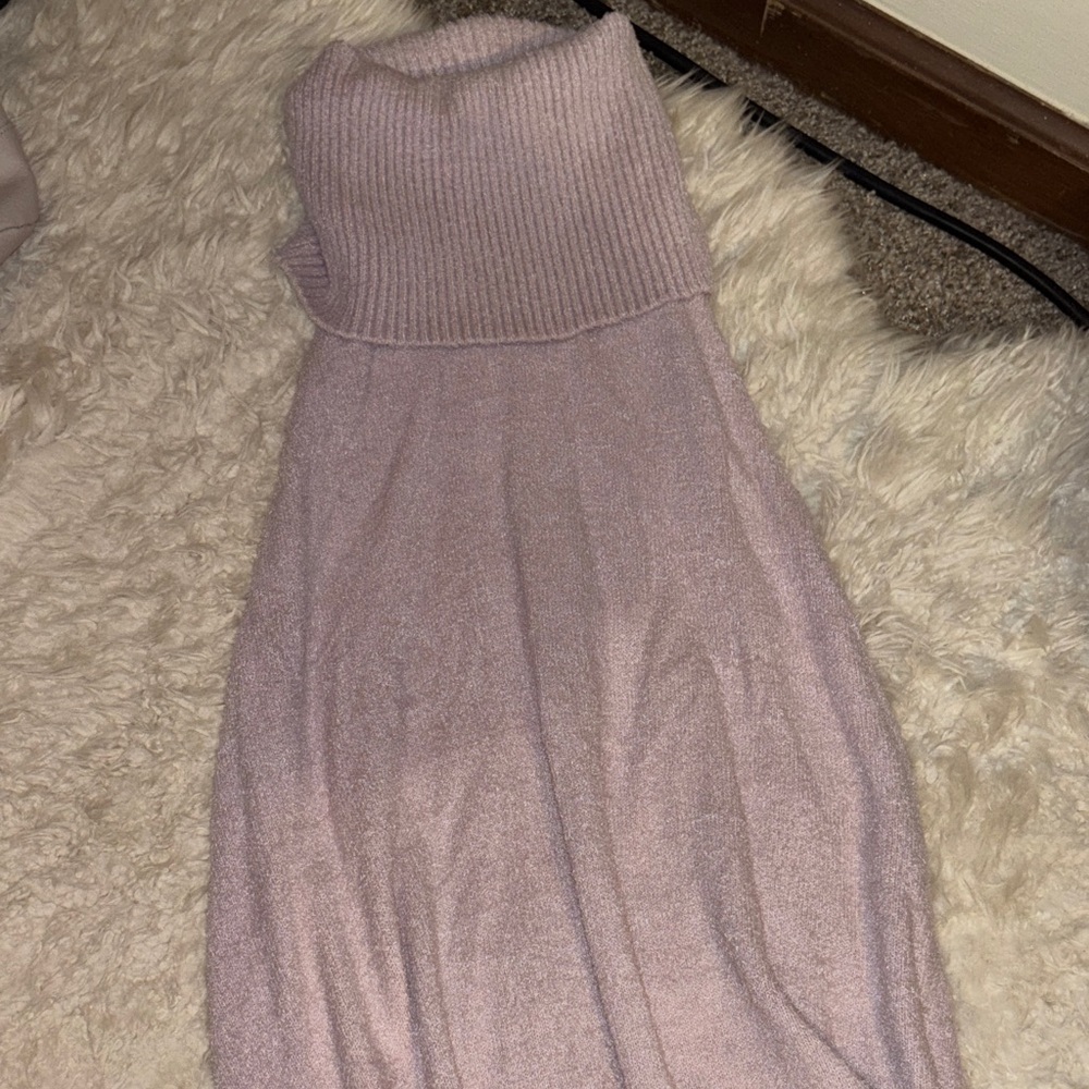 Cozy turtleneck sweater dress